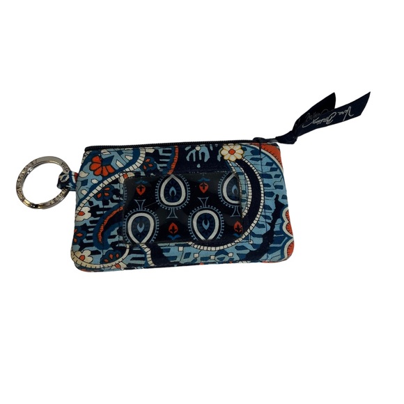 VERA BRADLEY Lighten Up Zip ID Case Wallet Key Ring Discontinued Marrakesh - Picture 1 of 12